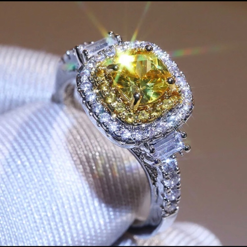 COPY - Luxury silver Color Engagement Ring